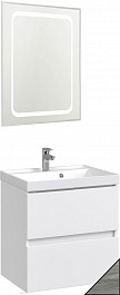 Водолей Мебель для ванной Best 60 подвесная лиственница структурная контрастно-серая – фотография-1